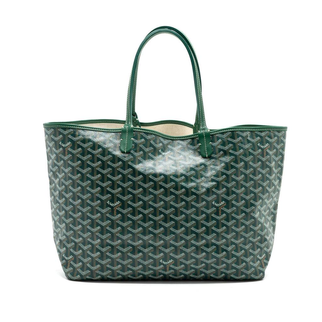 GOYARD SAINT LOUIS PM TOTE BAG GOYARDINE CANVAS GREEN SHW