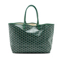 GOYARD SAINT LOUIS PM TOTE BAG GOYARDINE CANVAS GREEN SHW