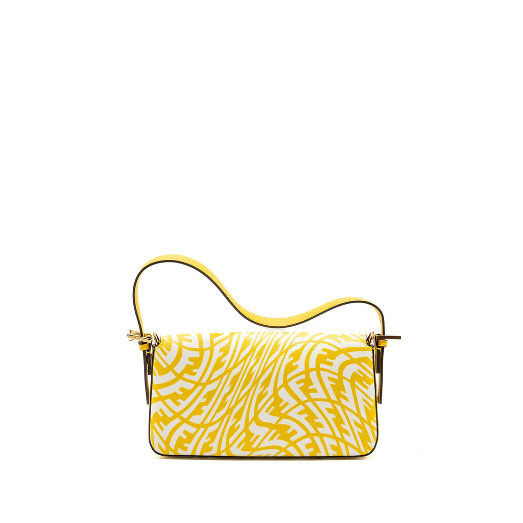 FENDI BAGUETTE 1997 CANVAS VETRIFICATO/FF VERTIGO PRINT GHW