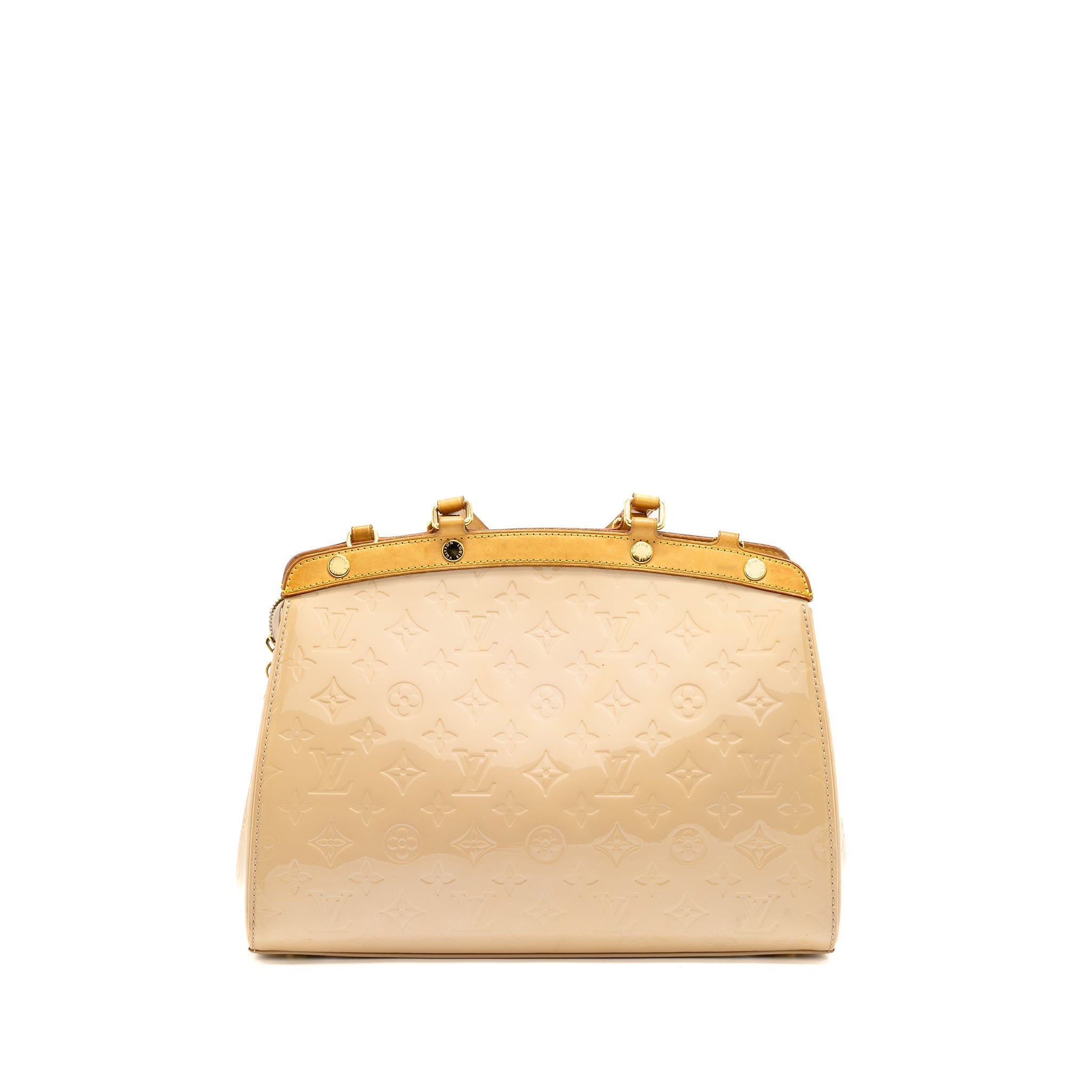 LOUIS VUITTON VERNIS BREA MM PATENT MONOGRAM BEIGE GHW