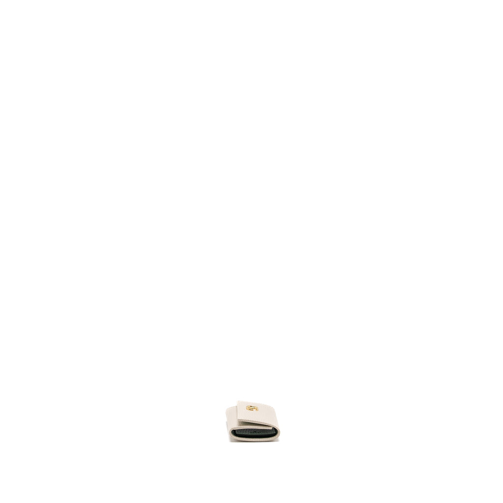 GUCCI OPHIDIA KEY CASE CALFSKIN WHITE GHW