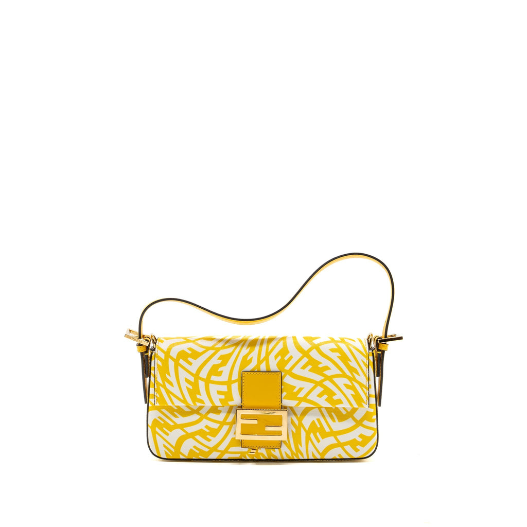 FENDI BAGUETTE 1997 CANVAS VETRIFICATO/FF VERTIGO PRINT GHW