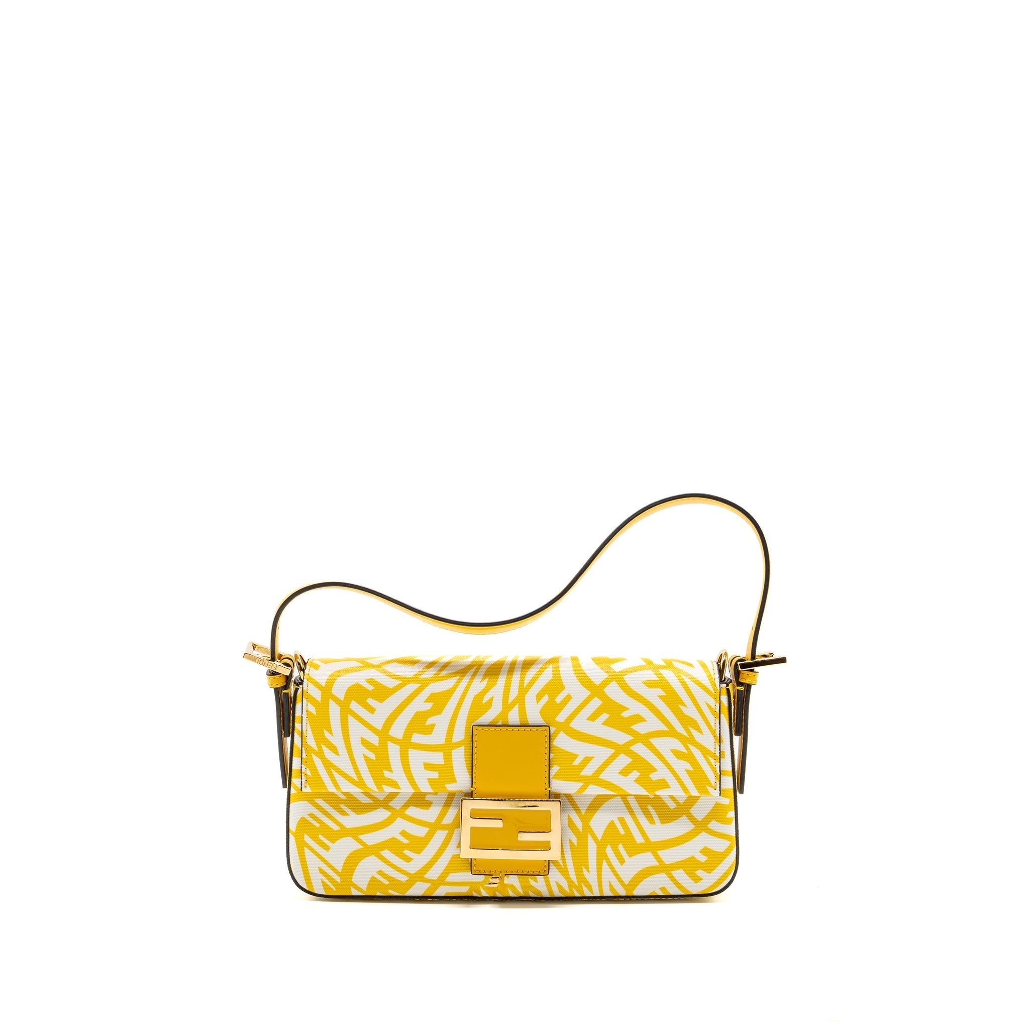 FENDI BAGUETTE 1997 CANVAS VETRIFICATO/FF VERTIGO PRINT GHW