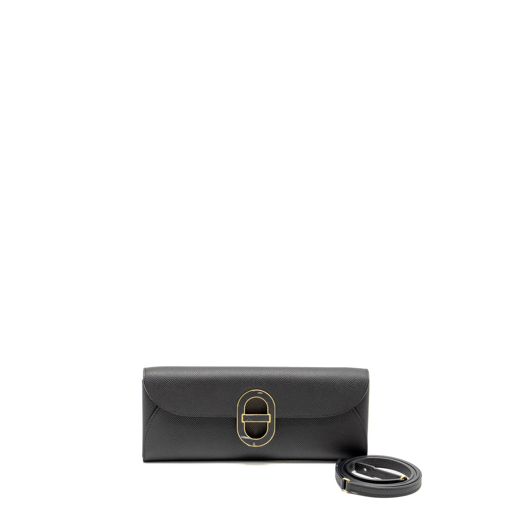 HERMES MAILLON TO GO WALLET EPSOM BLACK ENERMAL BUCKLE GHW