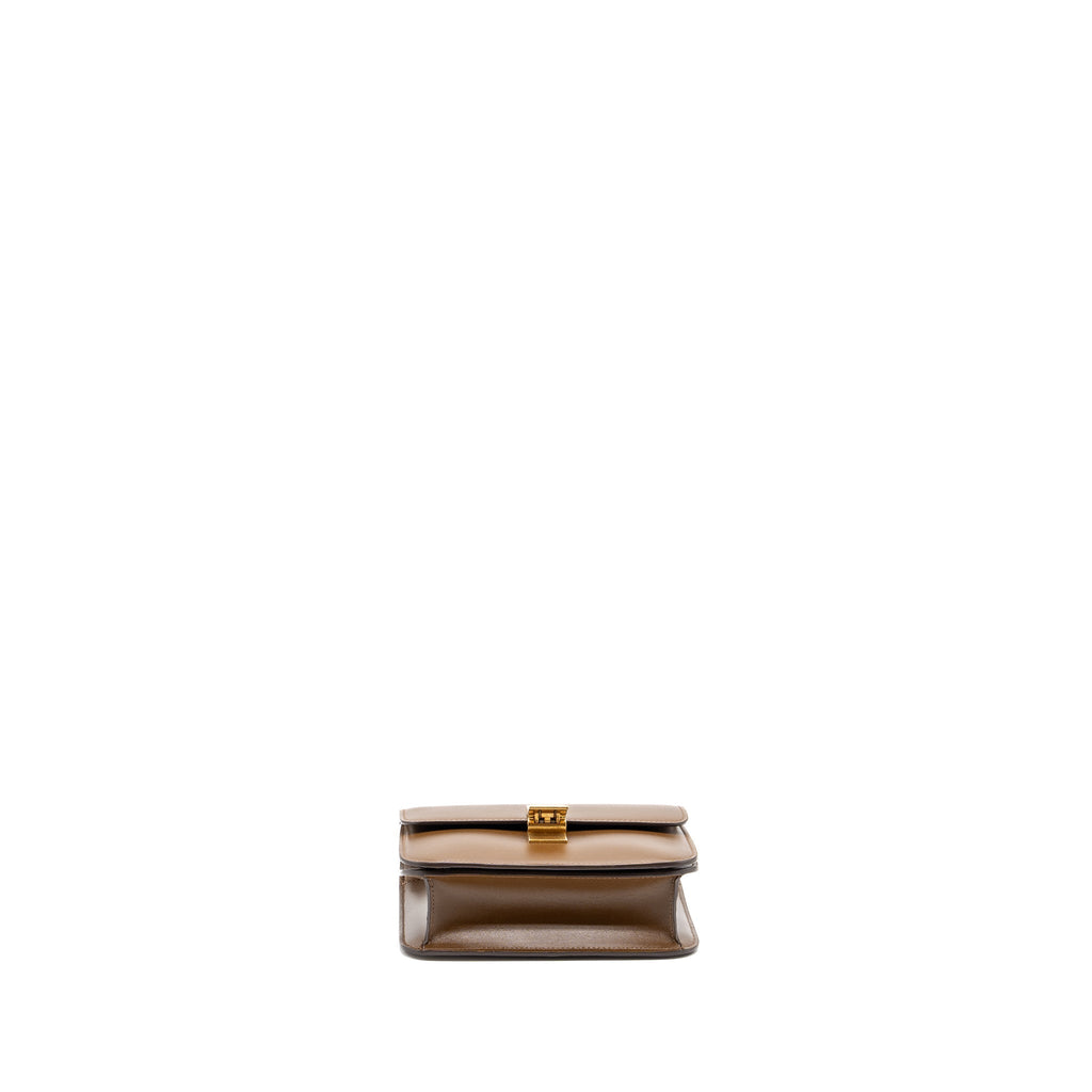 CELINE TEEN CLASSIC BOX BAG CALFSKIN BROWN GHW