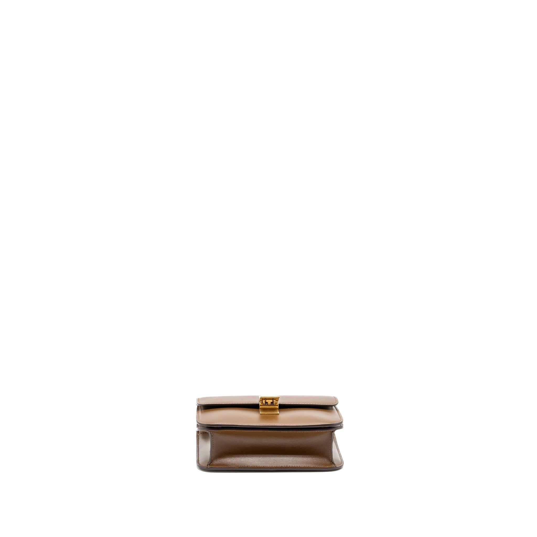 CELINE TEEN CLASSIC BOX BAG CALFSKIN BROWN GHW