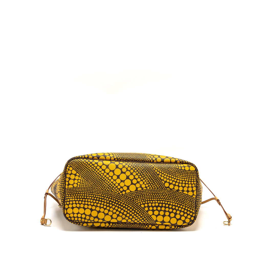 LOUIS VUITTON X YAYOI KUSAM NEVERFULL MM MONOGRAM CANVAS / YELLOW GHW