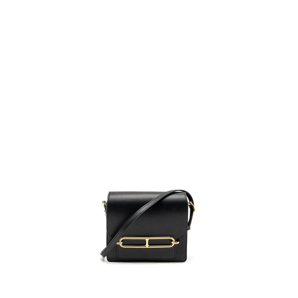 HERMES MINI ROULIS EVERGRAINE BLACK LGHW