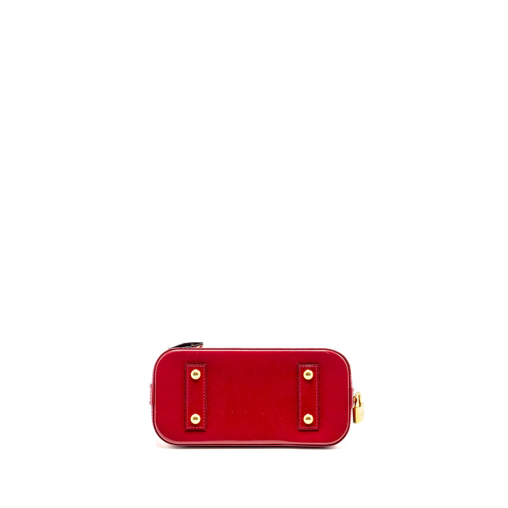 LOUIS VUITTON ALMA BB PATENT RED GHW