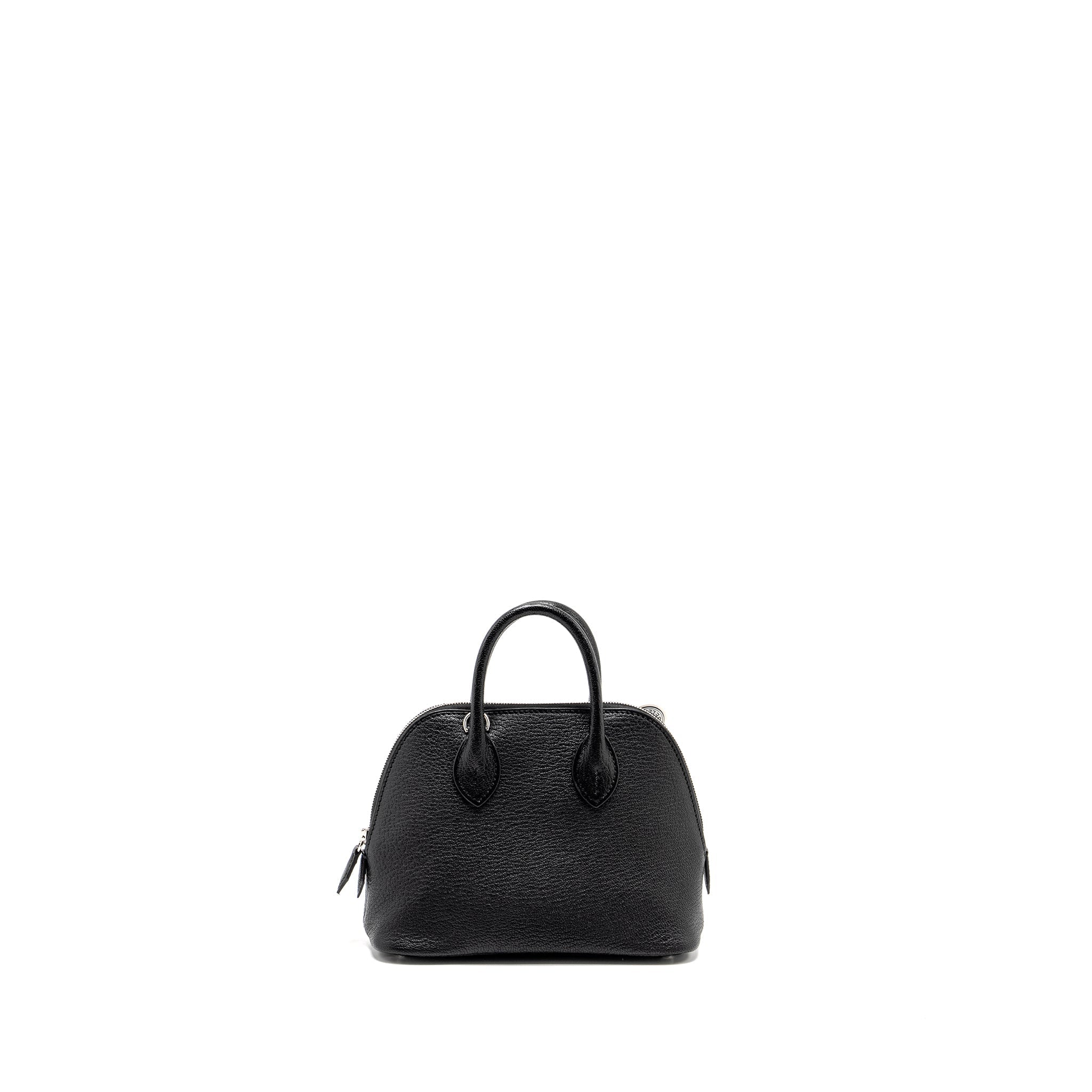 HERMES MINI BOLIDE CHEVRE MYSORE BLACK SHW