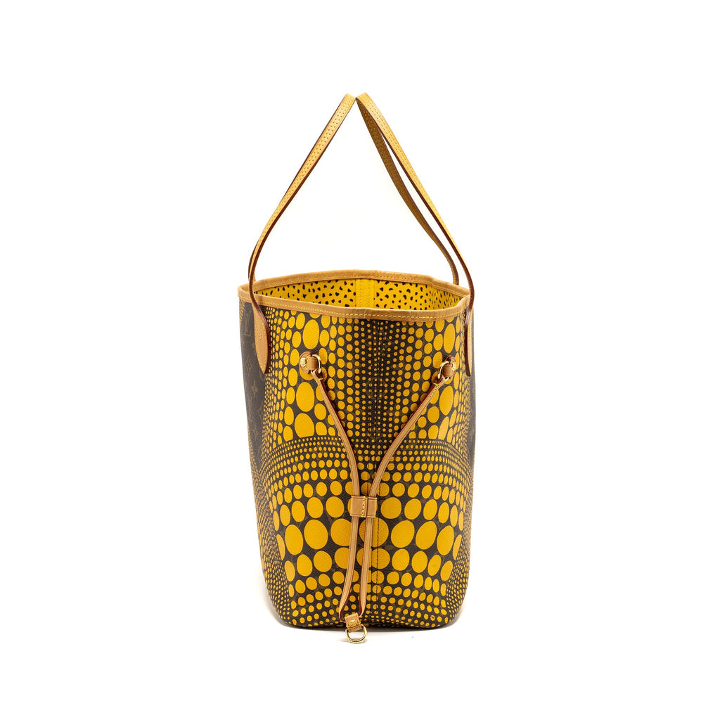LOUIS VUITTON X YAYOI KUSAM NEVERFULL MM MONOGRAM CANVAS / YELLOW GHW