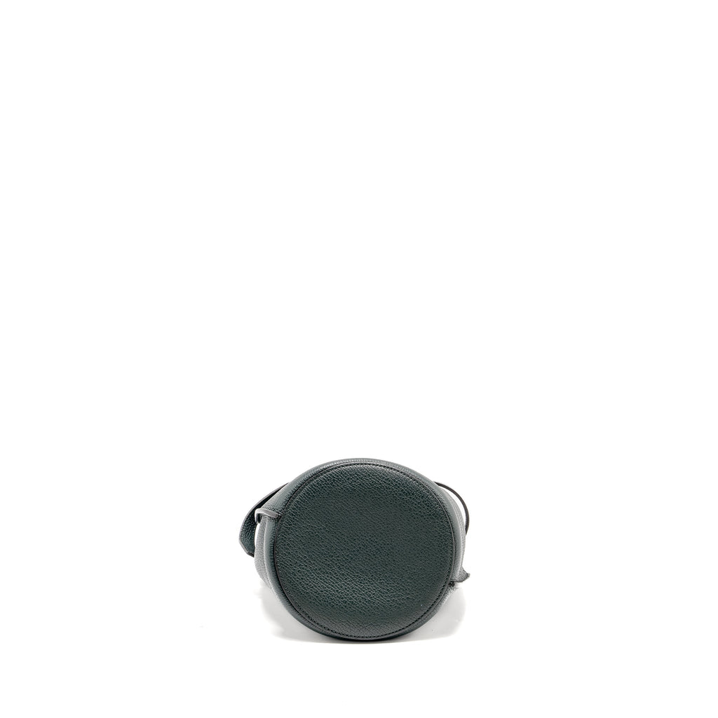 CELINE NANO BUCKET BIG BAG GRAINED CALFSKIN DARK GREEN SHW