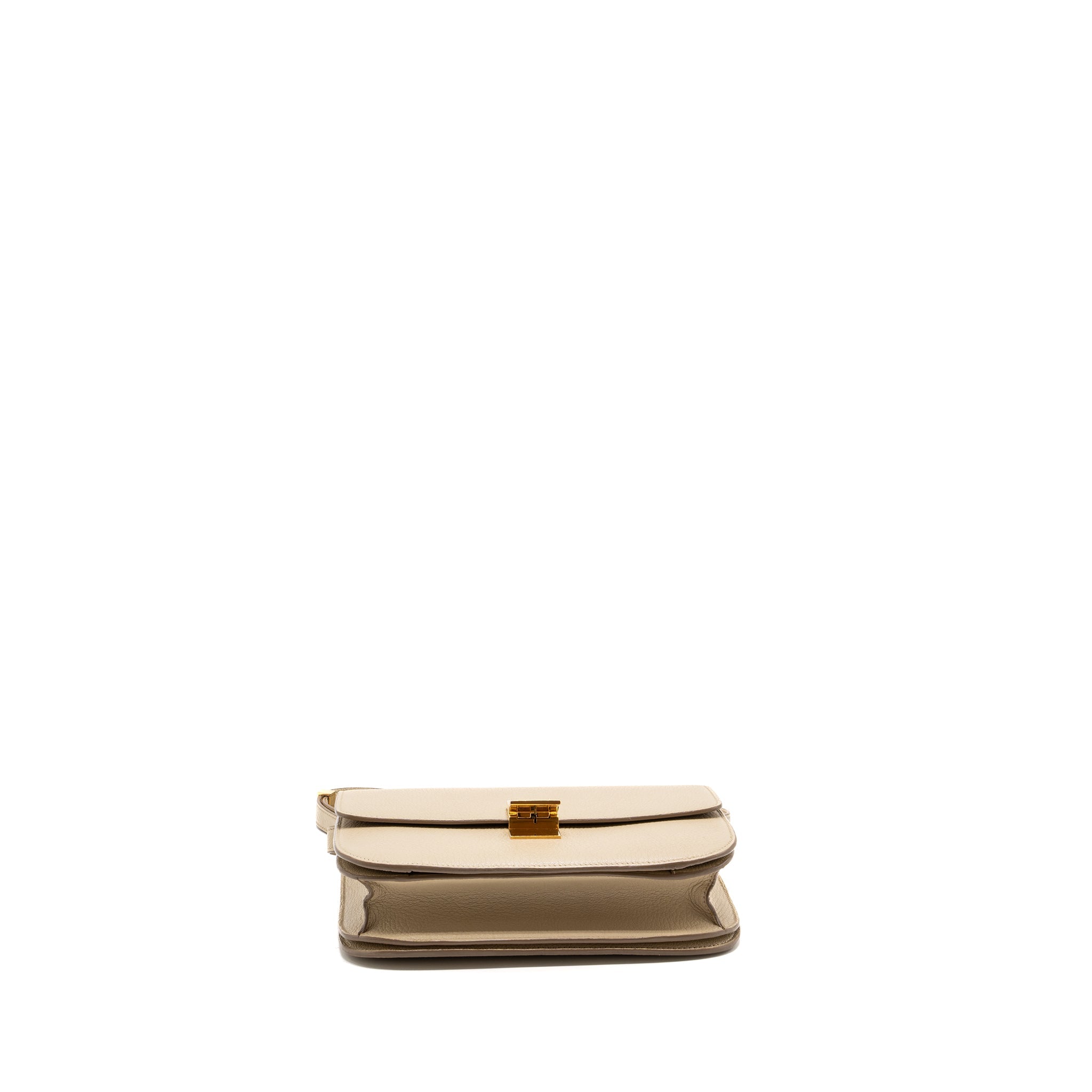 CELINE MEDIUM CLASSIC BOX BAG GOATSKIN BEIGE GHW