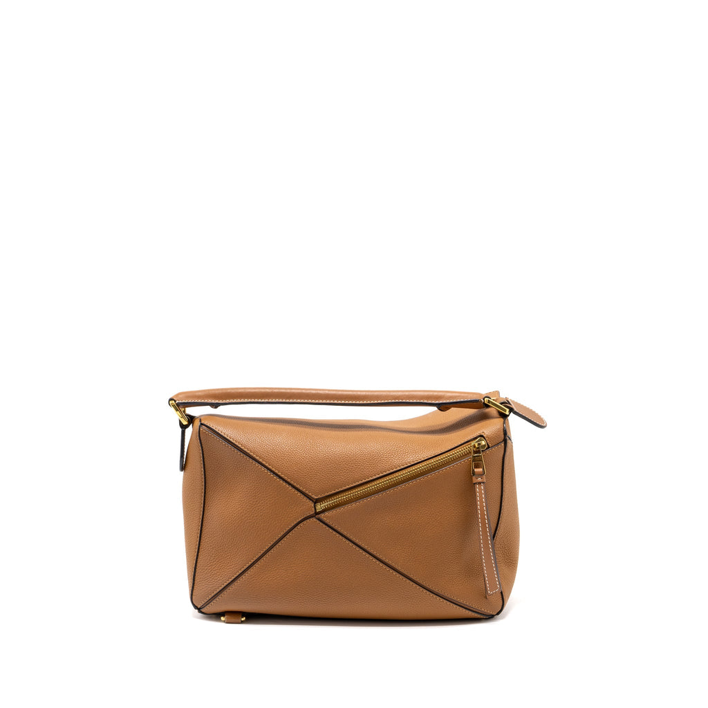 LOEWE MEDIUM PUZZLE BAG IN GRAINED CALFSKIN GOLD GHW