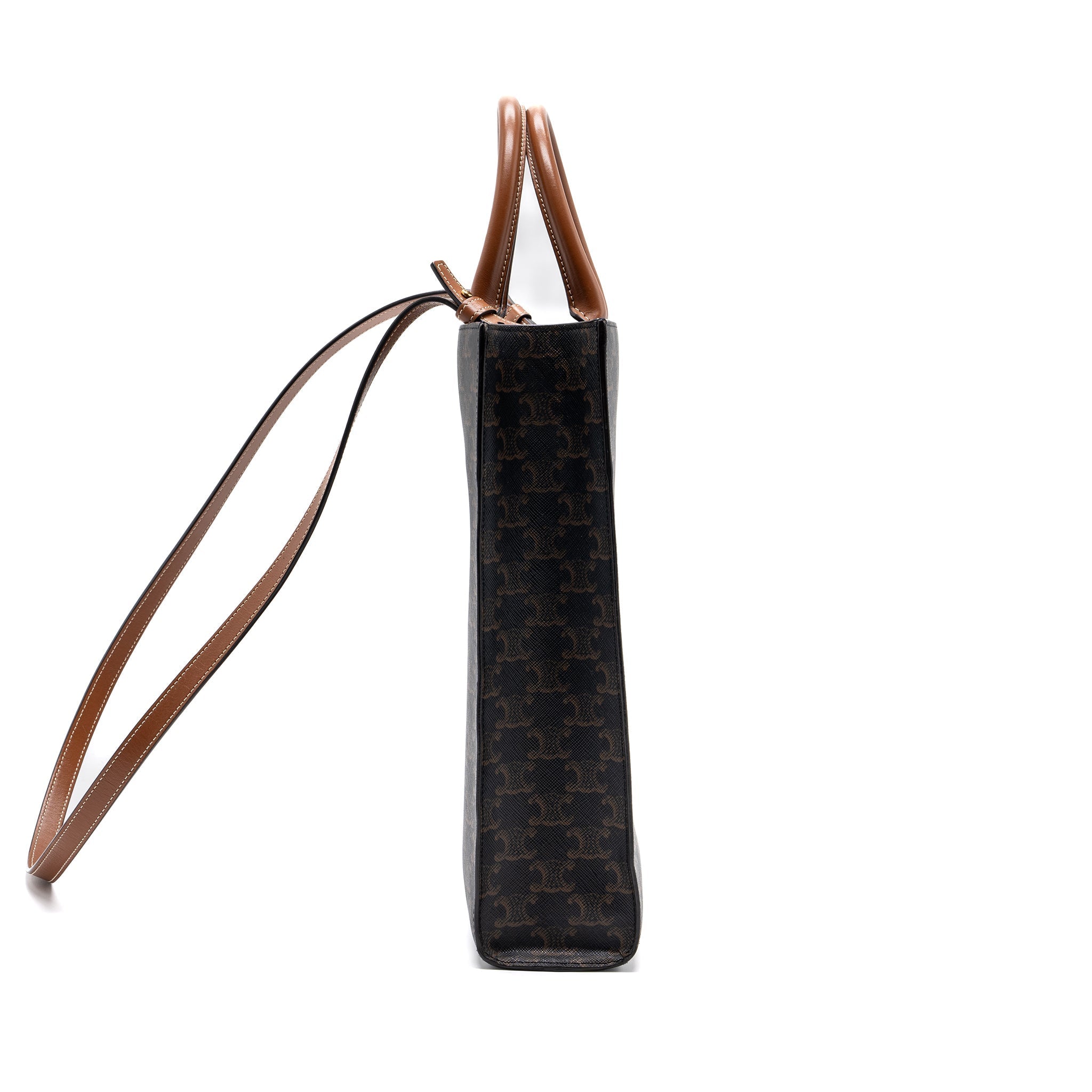 CELINE VERTICAL CABAS TRIOMPHE CANVAS/ LEATHER GHW