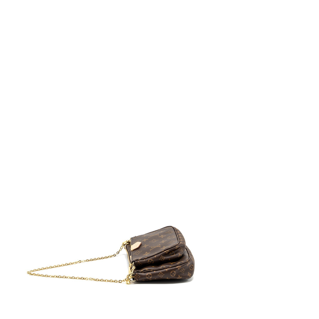 LOUIS VUITTON MULTI POCHETTE MONOGRAM CANVAS KHAKI STRAP GHW
