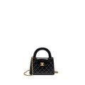 CHANEL 23K MINI SHOPPING TOTE KELLY BAG CALFSKIN BLACK GHW (MICROCHIP)