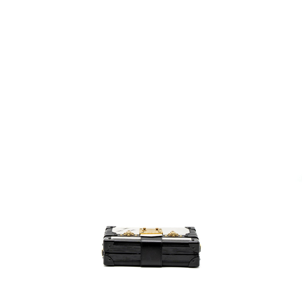 LOUIS VUITTON PETIT MALLE EPI WHITE/BLACK GHW