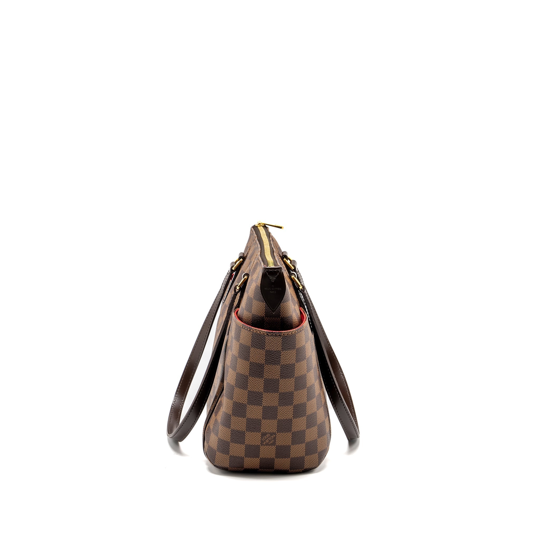 LOUIS VUITTON TOTALLY PM TOTE BAG DAMIER EBENE CANVAS GHW
