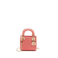 DIOR MINI LADY DIOR CROCODILE PINK LGHW
