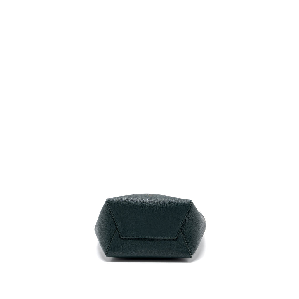 CELINE SMALL SANGLE BUCKET BAG CALFSKIN DARK GREEN GHW