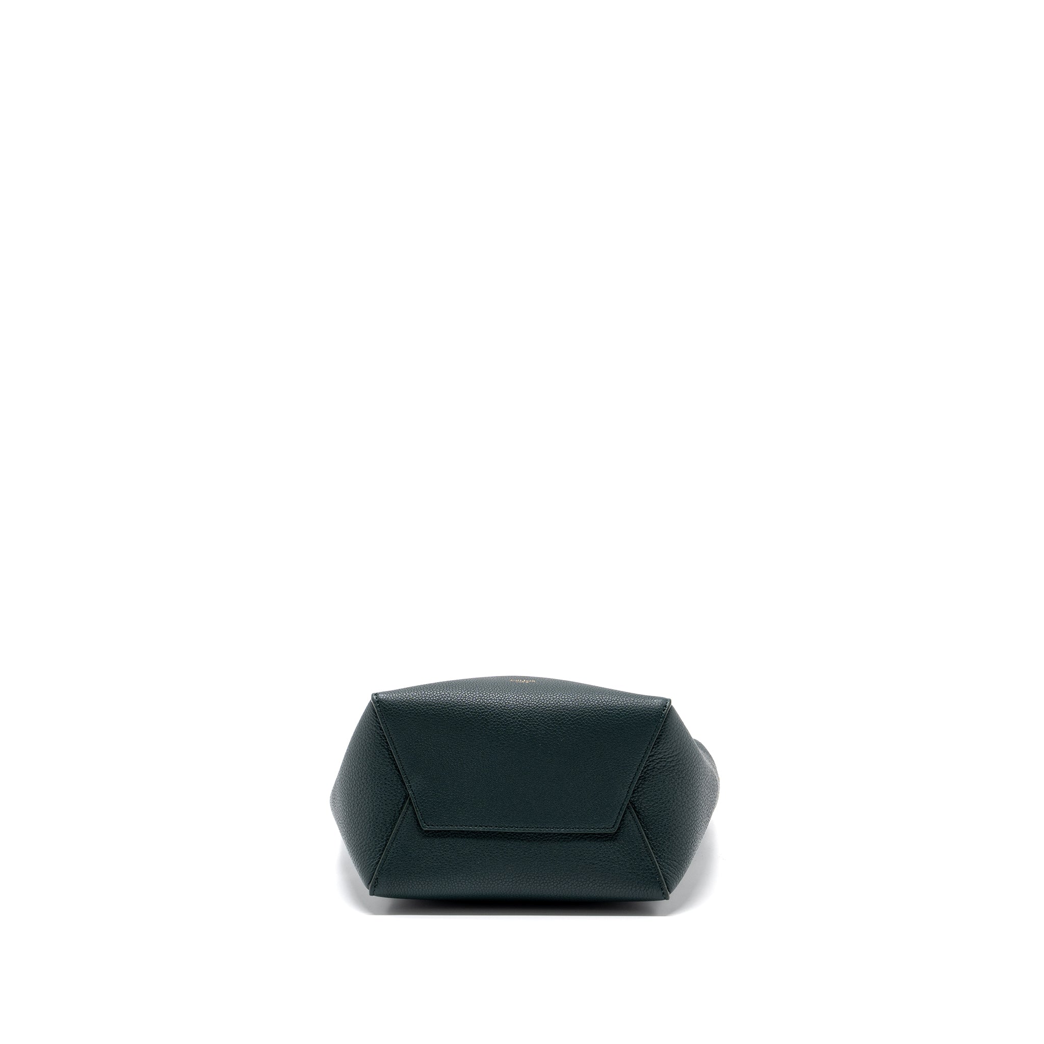CELINE SMALL SANGLE BUCKET BAG CALFSKIN DARK GREEN GHW