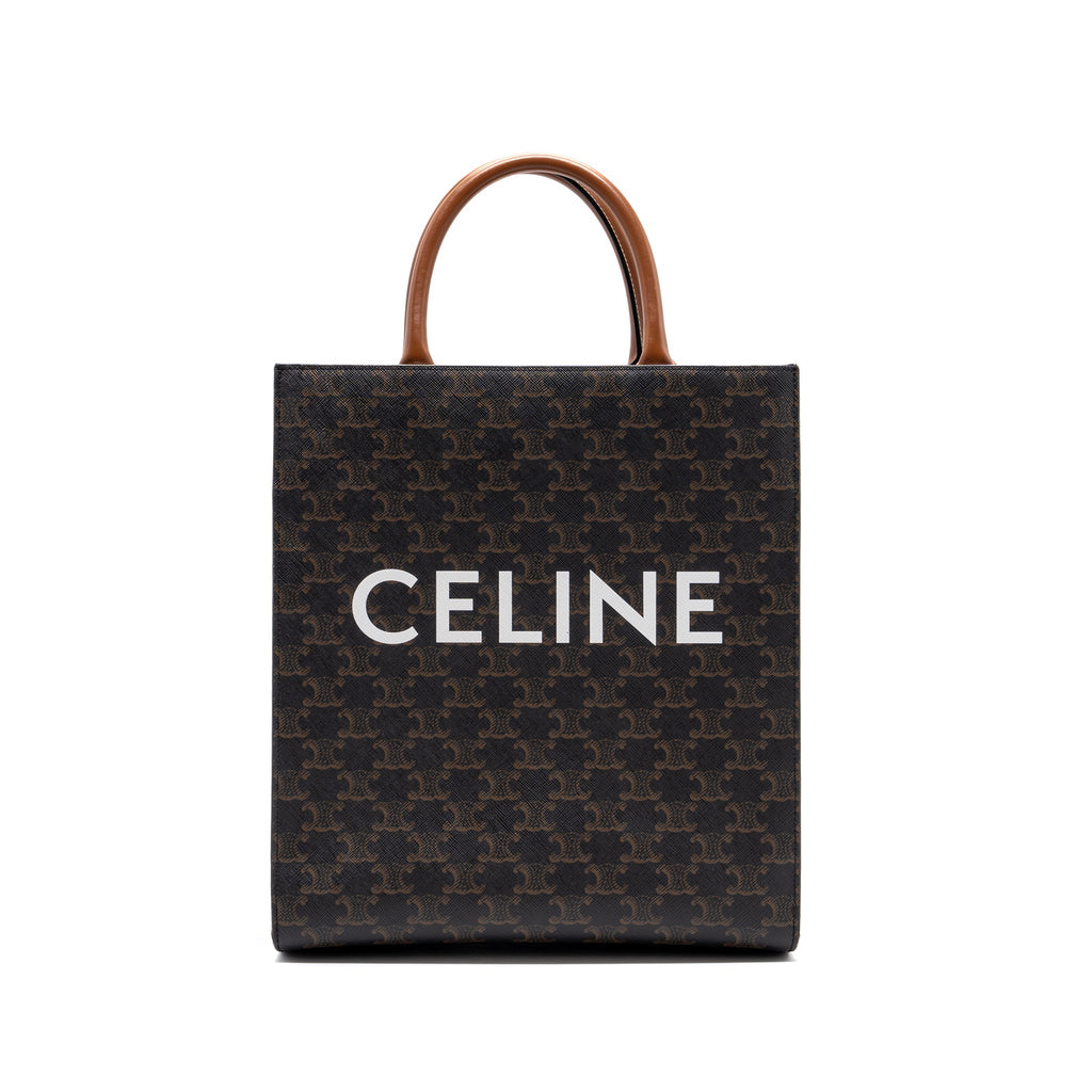 CELINE VERTICAL CABAS TRIOMPHE CANVAS/ LEATHER GHW