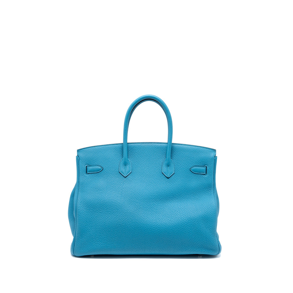 HERMES BIRKIN 35 TOGO TURQUOISE BLUE SHW