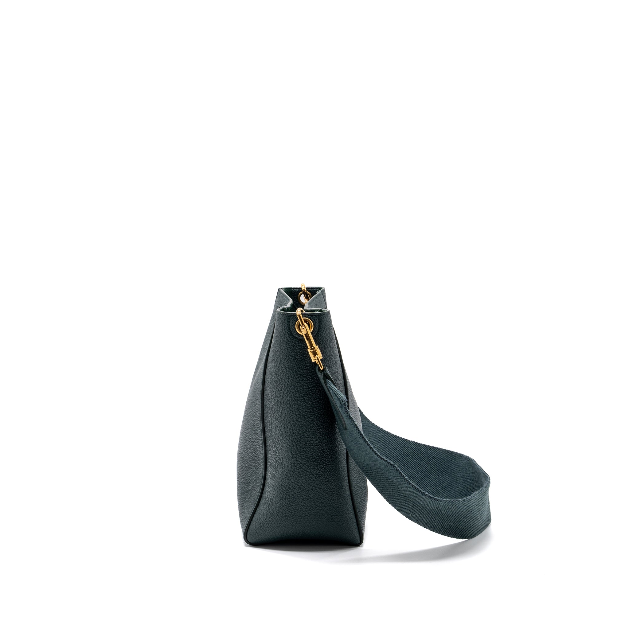 CELINE SMALL SANGLE BUCKET BAG CALFSKIN DARK GREEN GHW