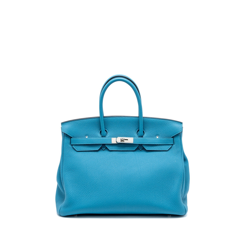 HERMES BIRKIN 35 TOGO TURQUOISE BLUE SHW