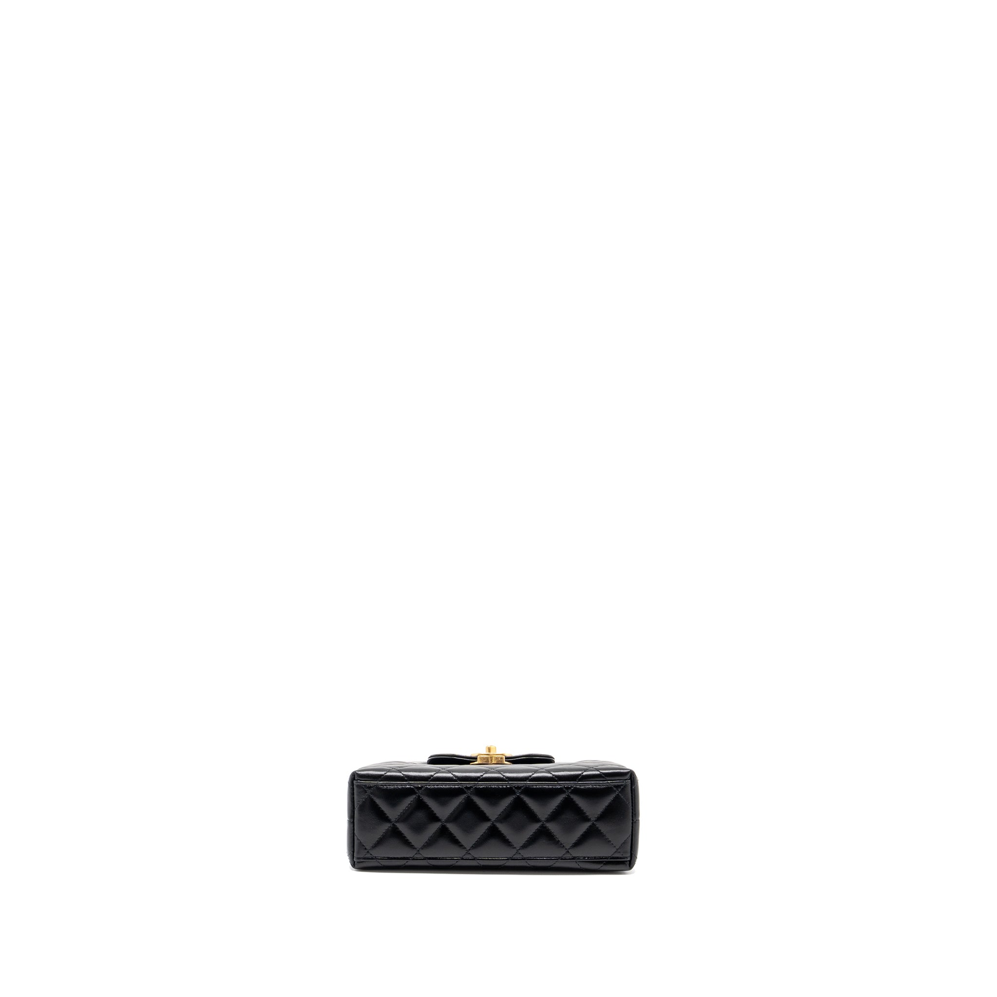 CHANEL 23K MINI SHOPPING TOTE KELLY BAG CALFSKIN BLACK GHW (MICROCHIP)