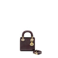 DIOR MINI LADY DIOR LIZARD BURGUNDY LGHW