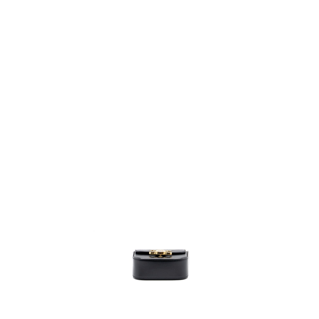 CELINE CLAUDE SHINY CALFSKIN BLACK GHW