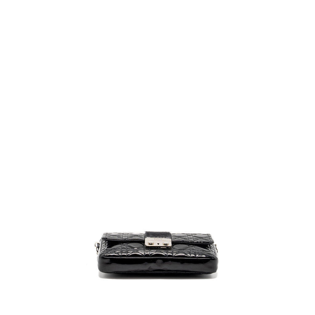DIOR MISS DIOR POCHETTE PATENT BLACK SHW
