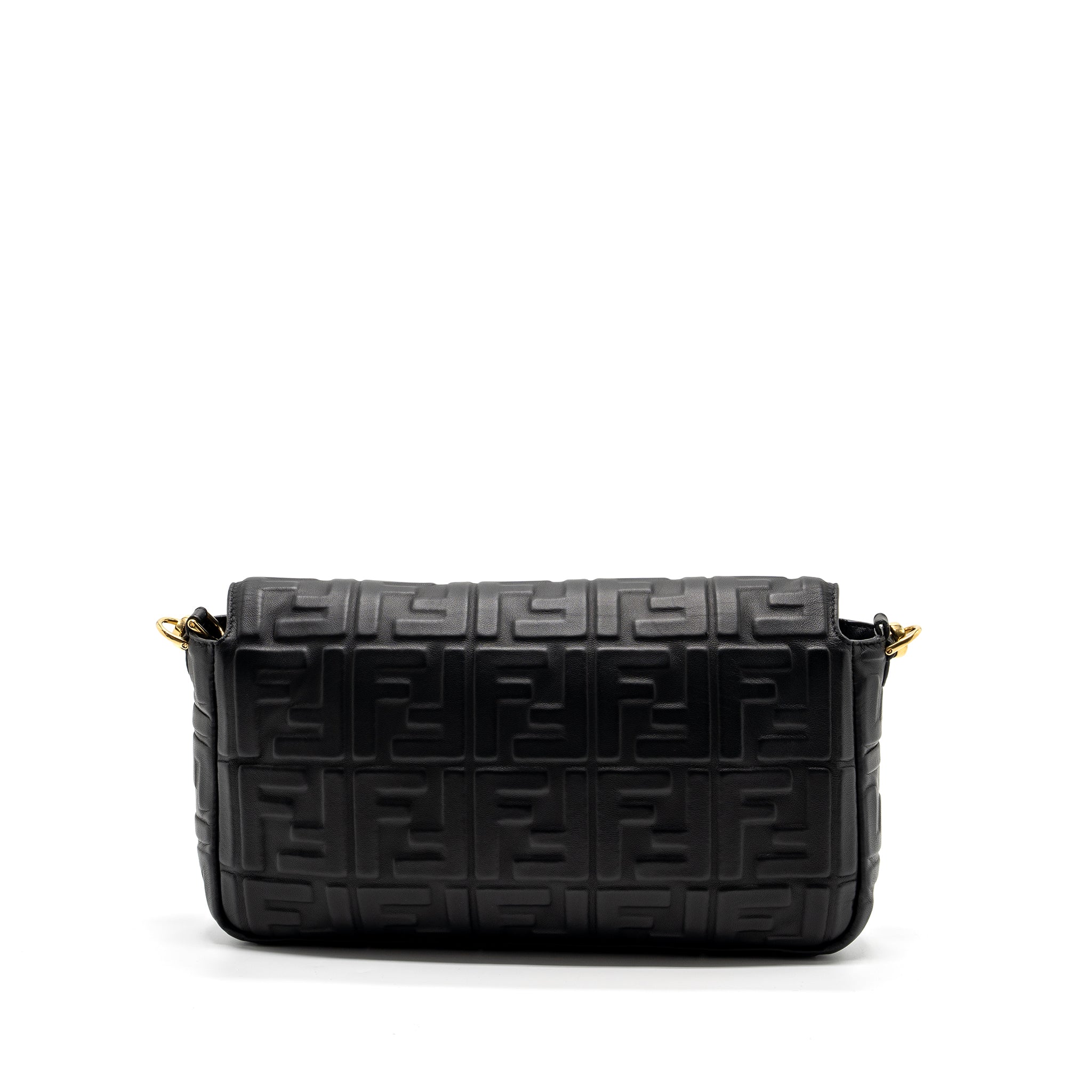 FENDI LARGE BAGUETTE BAG NAPPA BLACK GHW
