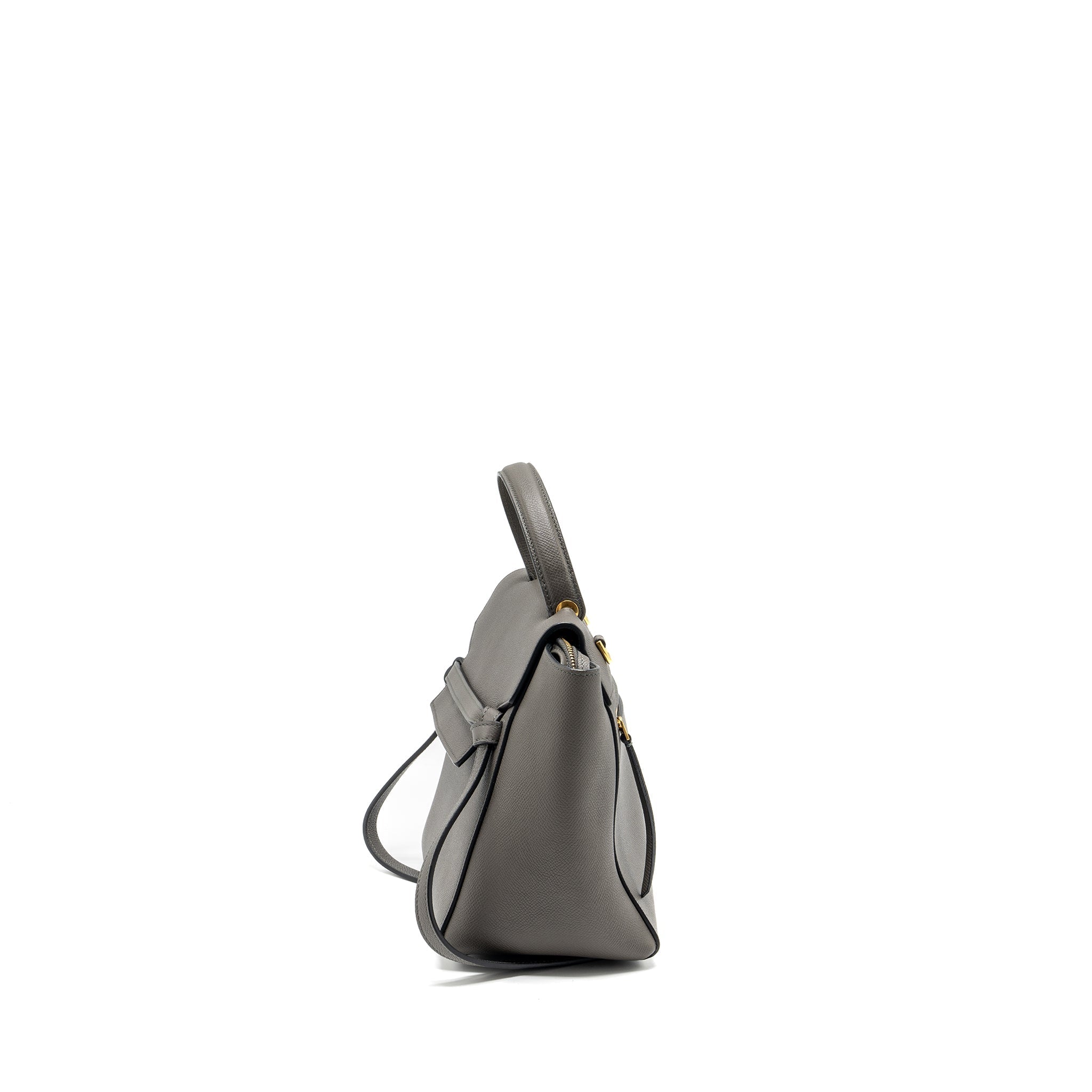 CELINE MICRO BELT BAG GRAINED CALFSKIN GREY GHW