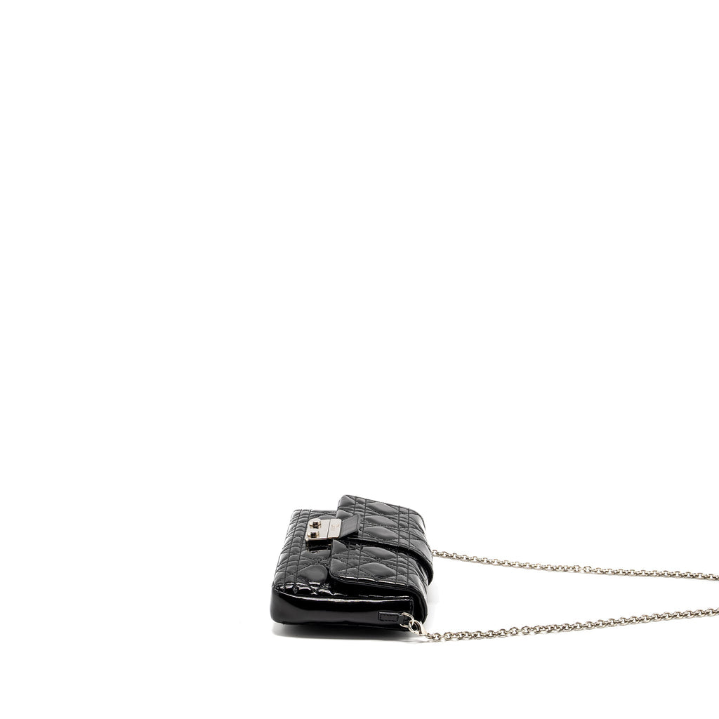 DIOR MISS DIOR POCHETTE PATENT BLACK SHW