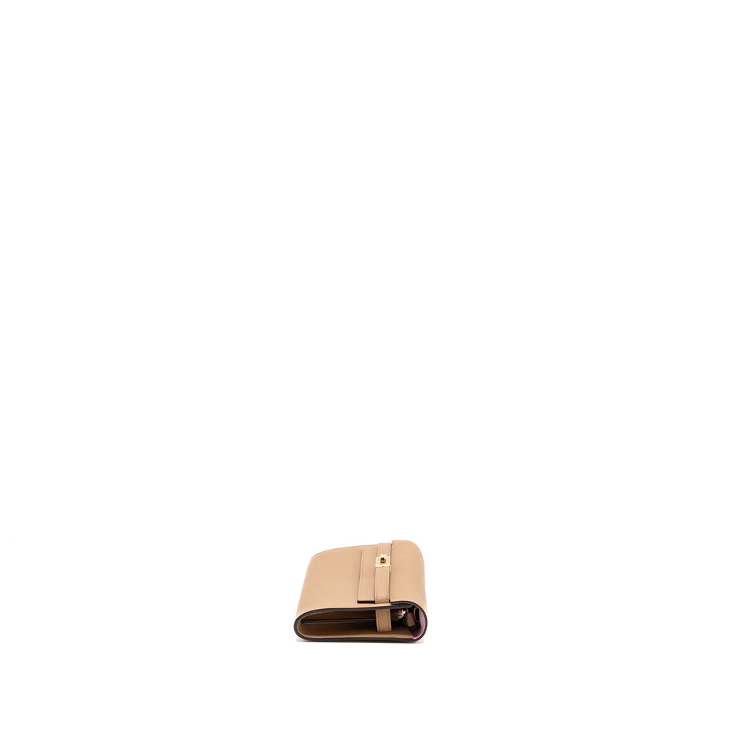 HERMES KELLY TO GO EPSOM CHAI/ MAUVE SYLVESTRE GHW