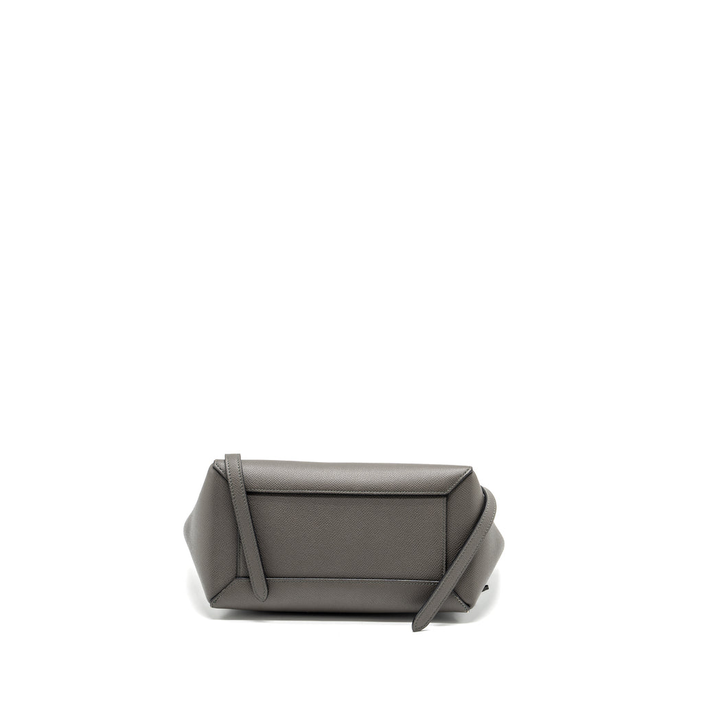 CELINE MICRO BELT BAG GRAINED CALFSKIN GREY GHW