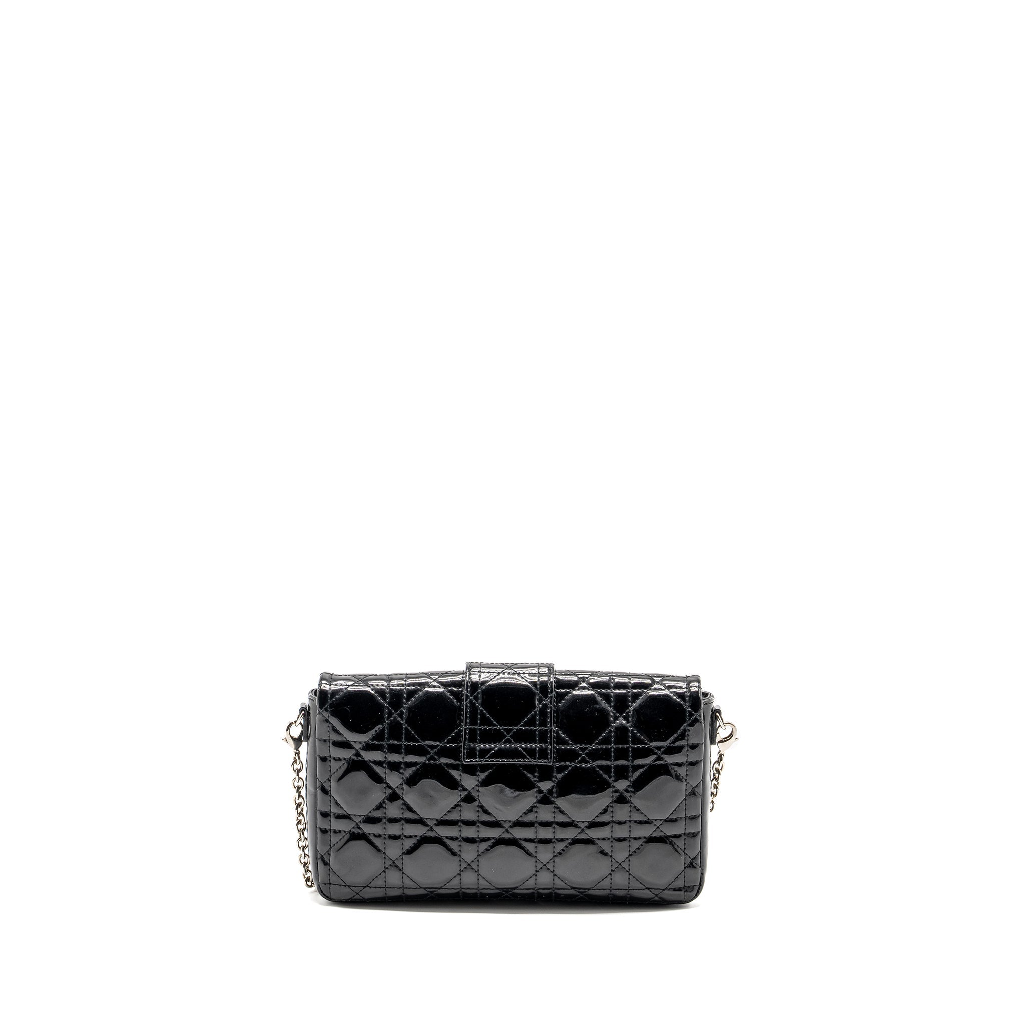 DIOR MISS DIOR POCHETTE PATENT BLACK SHW
