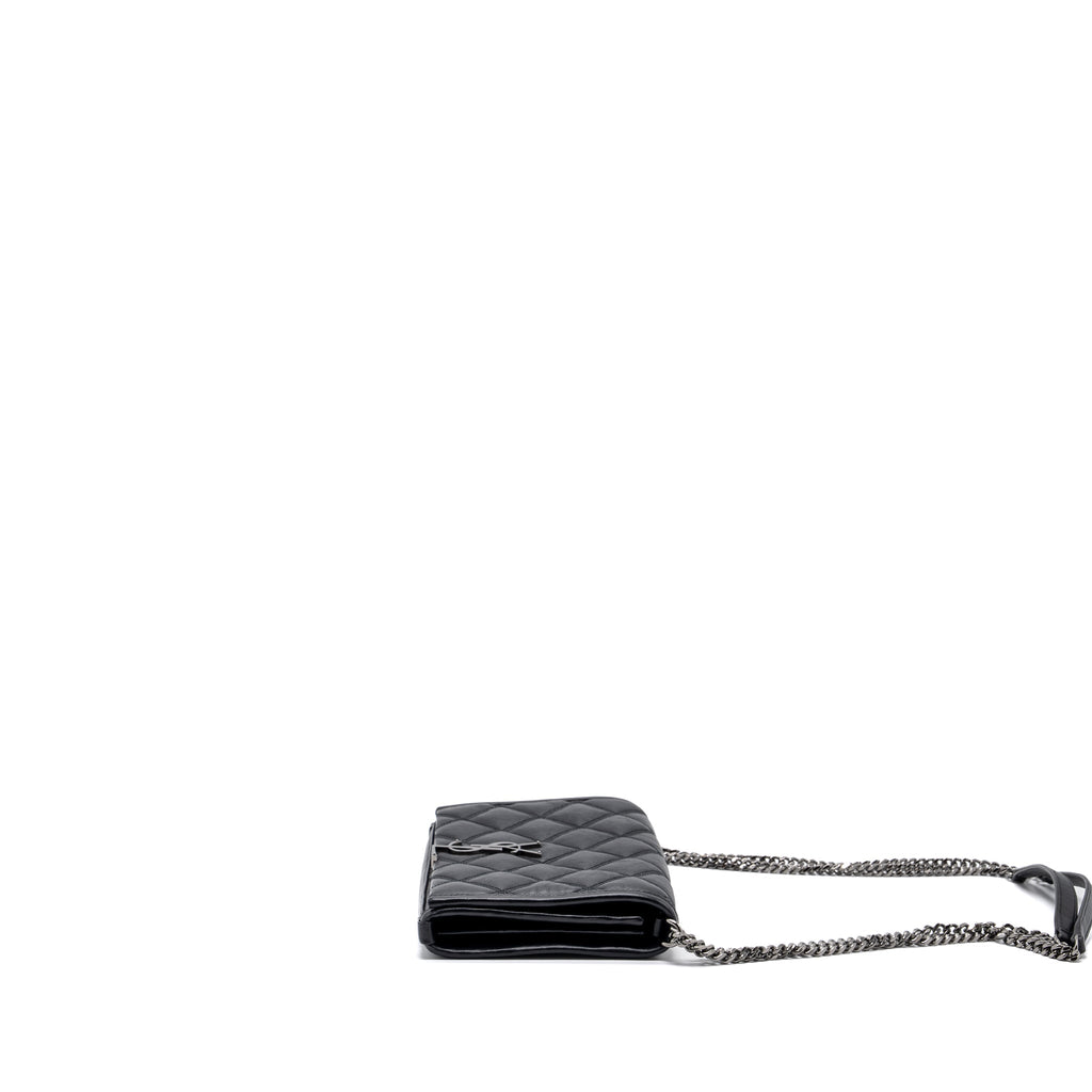 SAINT LAURENT/YSL BECKY CHAIN BAG QUILTED LAMBSKIN BLACK SHW