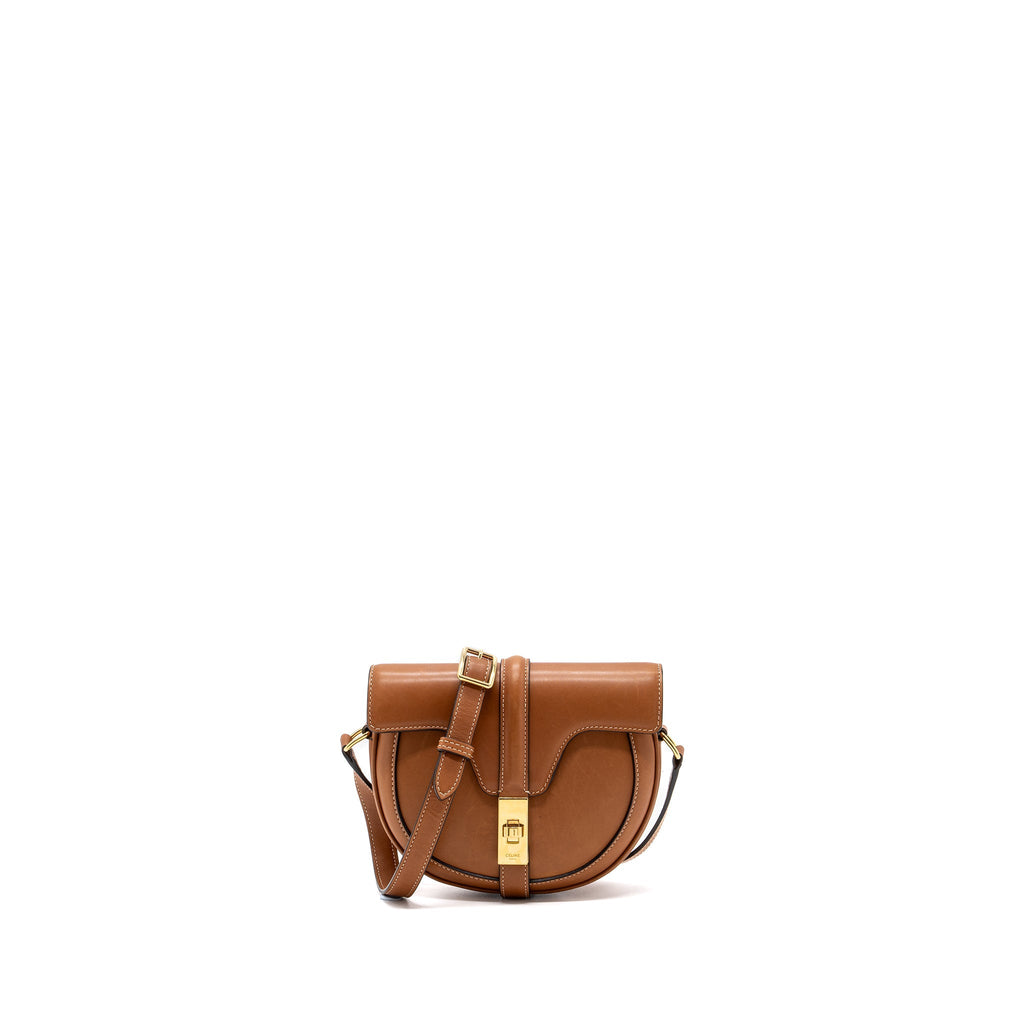 CELINE BESACE BAG CALFSKIN BROWN GHW