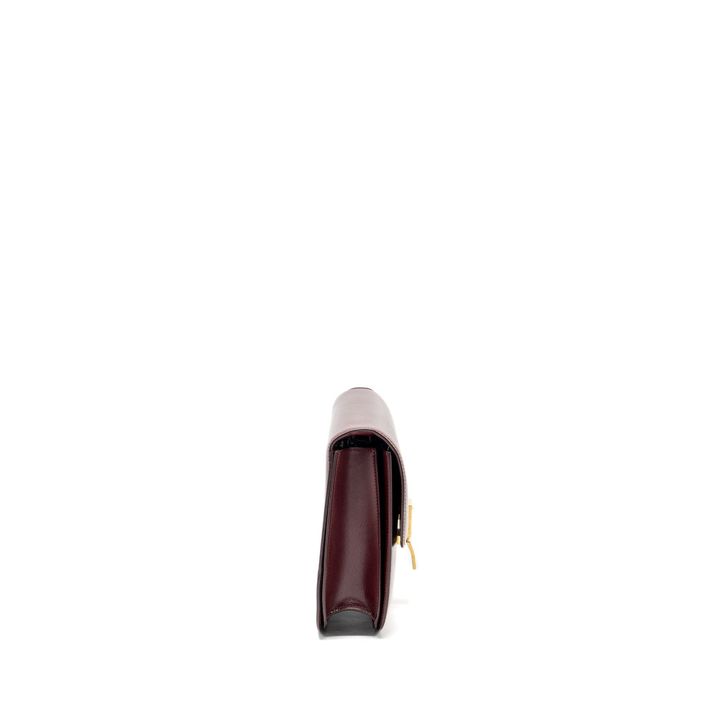 CELINE MEDIUM CLASSIC BOX BAG CALFSKIN DARK RED GHW