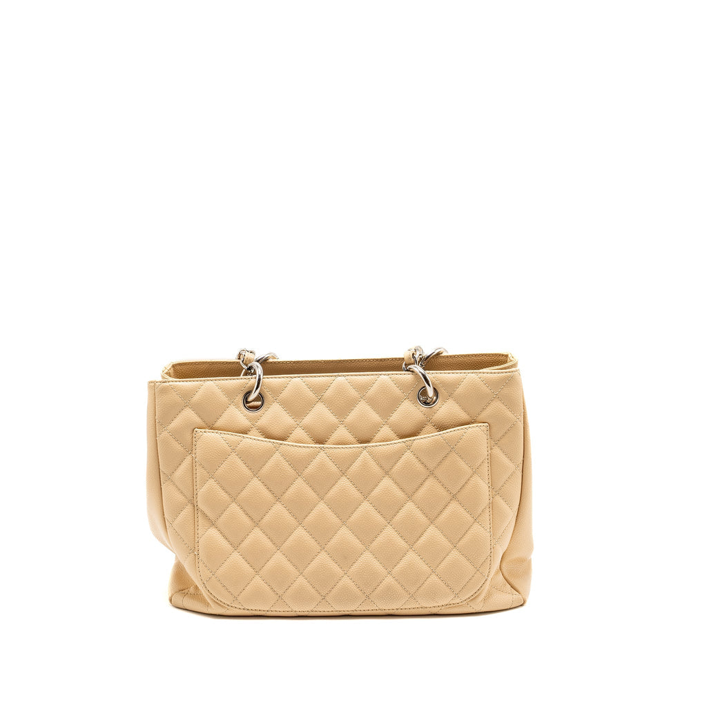 CHANEL GRAND SHOPPING TOTE BAG CAVIAR BEIGE SHW