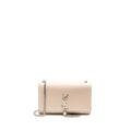 SAINT LAURENT/YSL KATE BAG CROC-EMBOSSED CALFSKIN BEIGE SHW