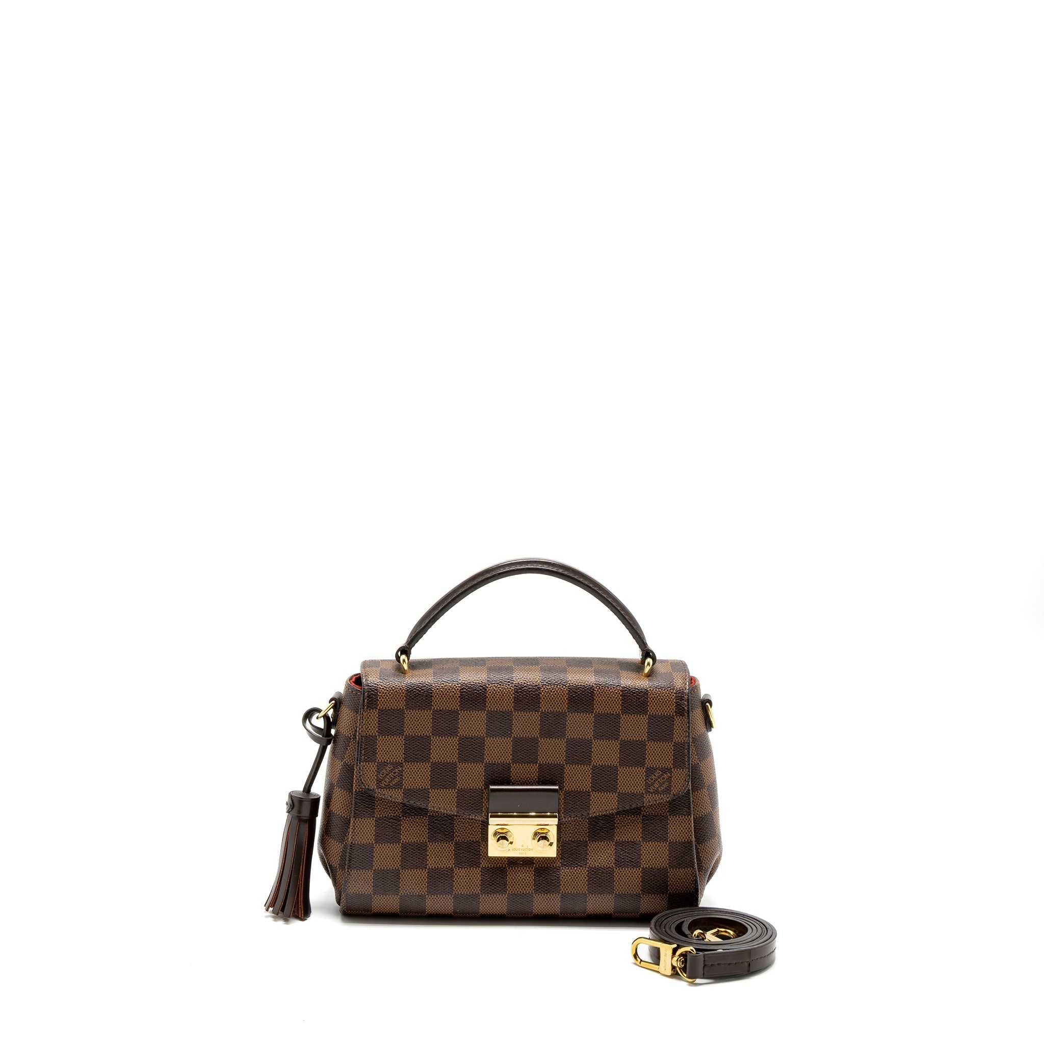 LOUIS VUITTON CROISETTE DAMIER EBENE CANVAS GHW