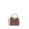 FENDI MINI PEEKABOO STAR CRYSTAL LAMBSKIN DARK PINK GHW