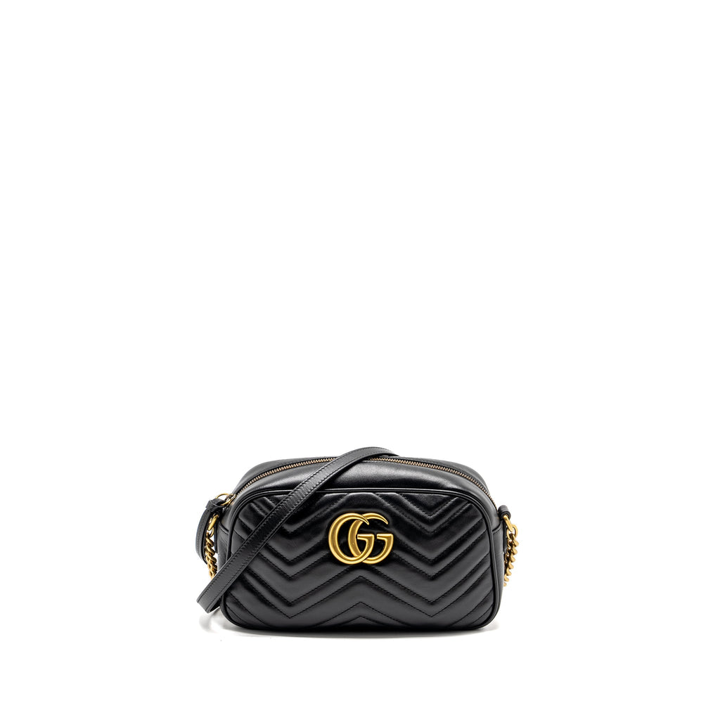 GUCCI MARMONT CAMERA BAG CALFSKIN BLACK GHW
