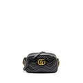GUCCI MARMONT CAMERA BAG CALFSKIN BLACK GHW