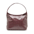 GOYARD BOHEME HOBO PM BAG GOYARDINE CANVAS/CALFSKIN BURGUNDY SHW